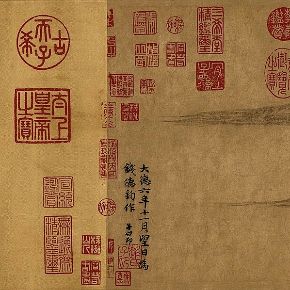 元代画.赵孟頮_水村图卷_上海礼品_元代画.赵孟頮_水村图卷_全卷_纸本