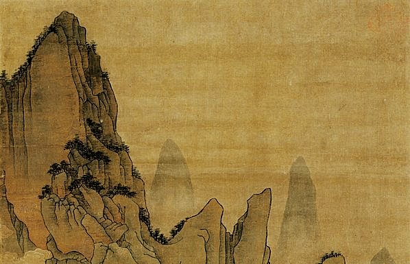 元代画.胡廷晖_春山泛舟图轴绢本_6496.16732