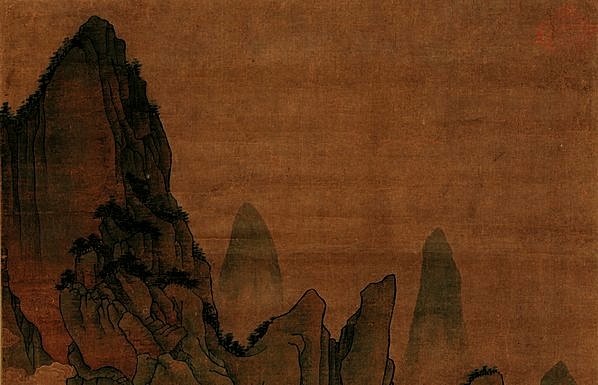 元代画.胡延晖_春山泛舟图_轴_绢本_6614.17036