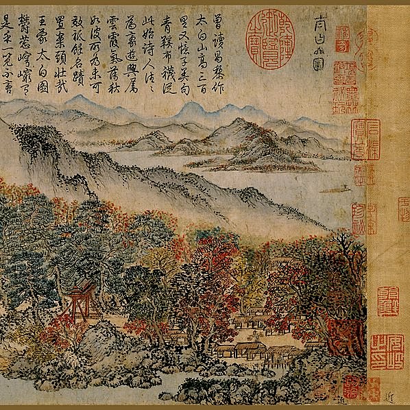 元代画.王蒙_太白山图_纸