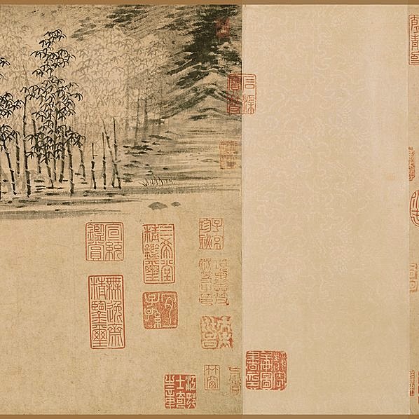 元代画.张渥_竹西草堂图_全卷_纸本_121769.3858