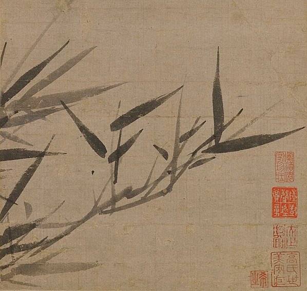 元代画.吴镇_竹枝图轴_宣_4724.17950