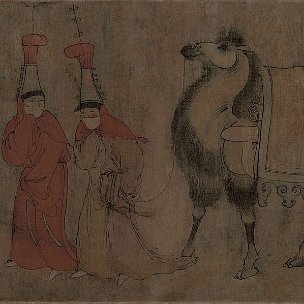 元代画_番骑图卷全卷_绢_故宫博物馆_32935.3236