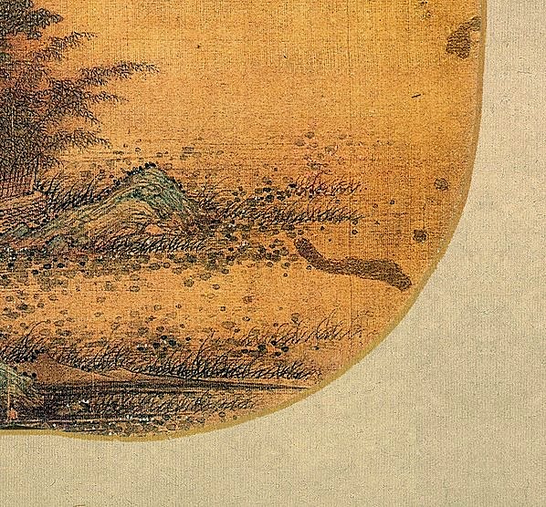 元代画_传宋李唐代画.竹阁延宾图_3432.3189