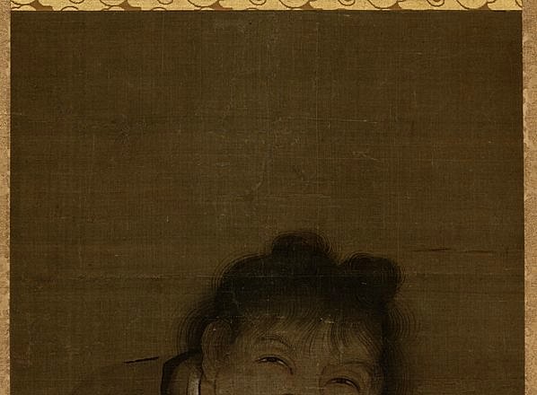 元代画.传_颜辉_寒山拾得图之一绢本_东_5267.15516