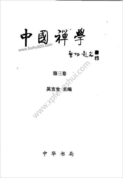 中华禅学-第3卷.吴言生