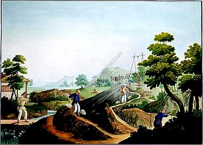 1825年水粉画-中华商品贸易状况