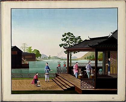 中华自然历史绘画.棉布生产.十二幅.十八世纪