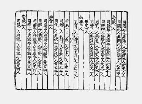 《大唐六典》宋绍兴四年温州州学刻递修本_卷二