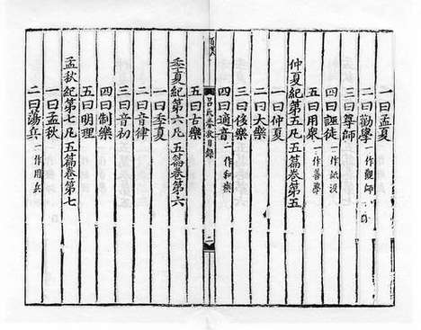 《吕氏春秋》元至正嘉禾学宫刻明补修本_卷一