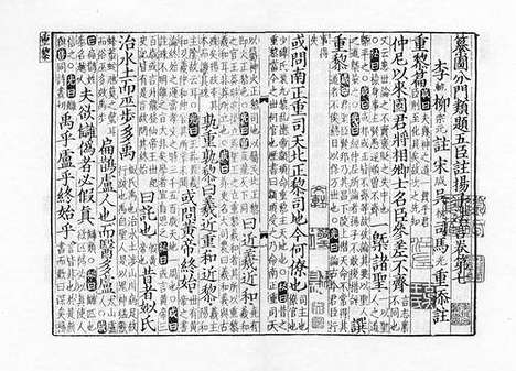 《纂图分门类题五臣註扬子法言》宋刘通判宅仰高堂刻本_卷四