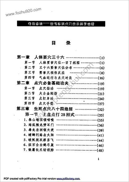 夺命追魂_世传秘谱点穴击杀辣手绝招