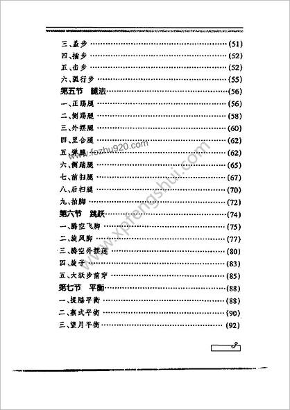 武术基本功与基本动作