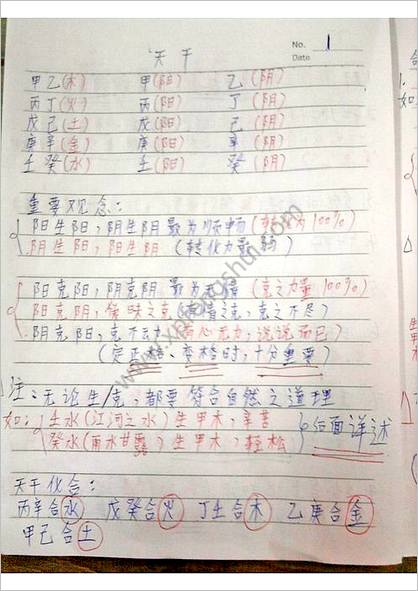 胡一鸣八字命理教学班笔记珍藏版