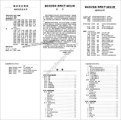 临床诊疗指南_物理医学与康复分册