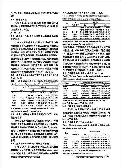 丹皮酚对原代培养的大鼠皮质和海马神经元缺糖缺氧再灌损伤的保护作用